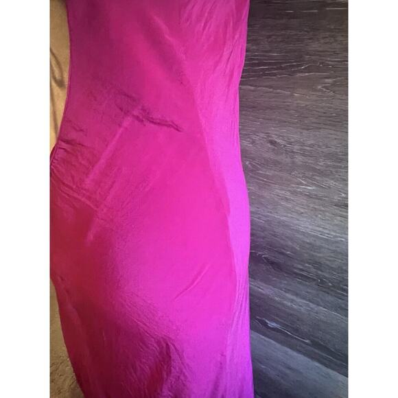 Fushia Silk Dress Cocktail Open Back Custom More Italy Sz Small Party Formal - Picture 6 of 10